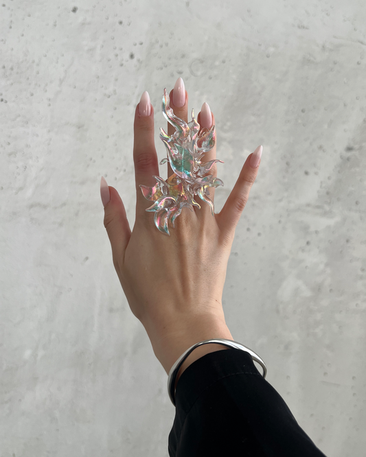 Iridescent Coral Ring Mini
