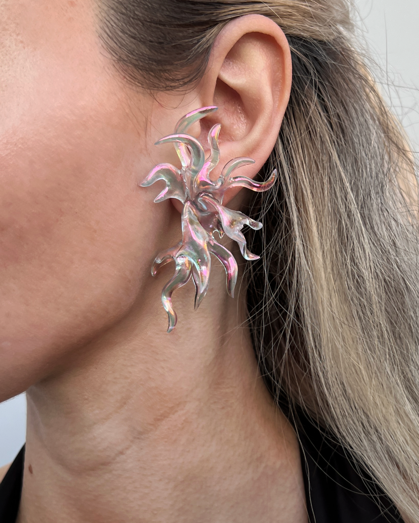 Iridescent Coral Earrings