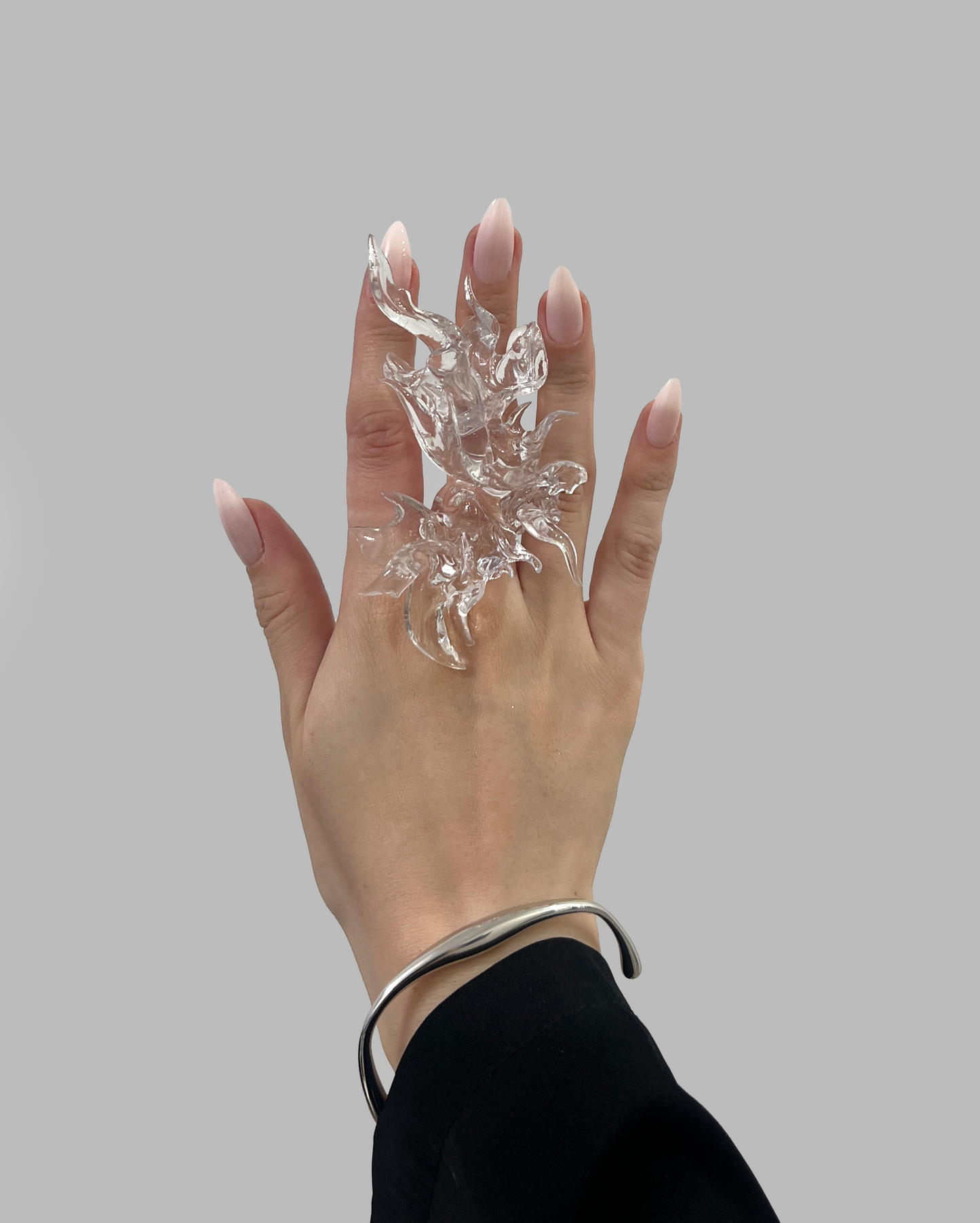 Transparent Coral Ring Mini
