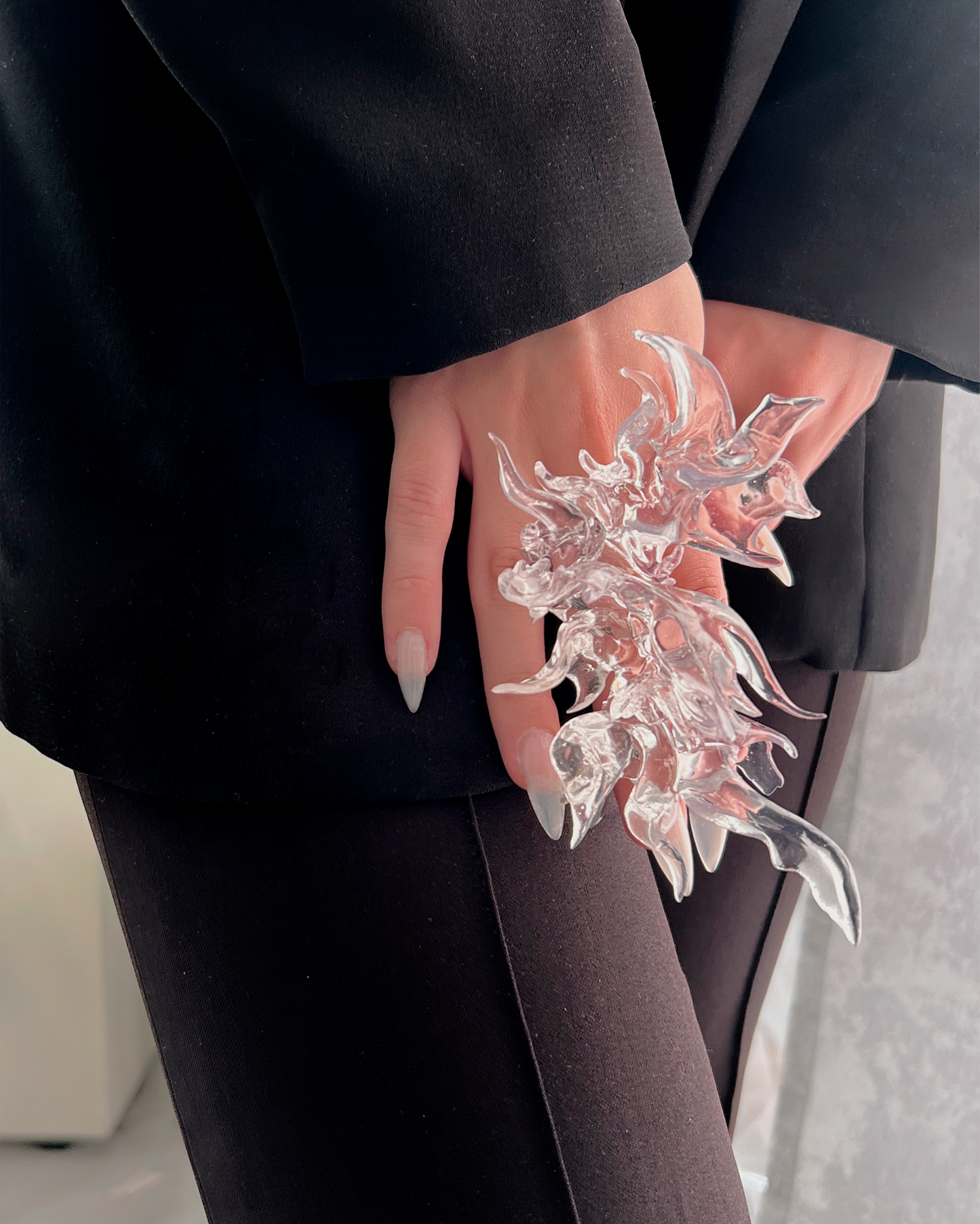 Transparent Coral Ring