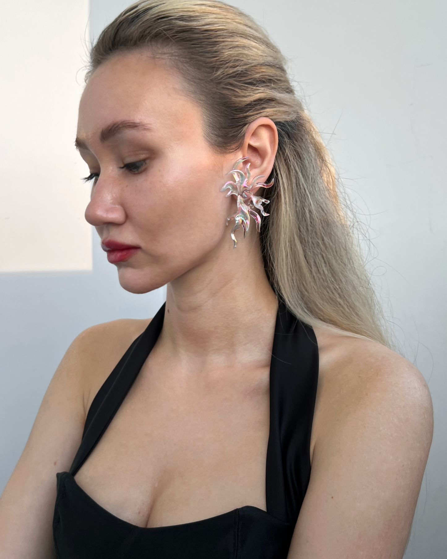 Iridescent Coral Earrings