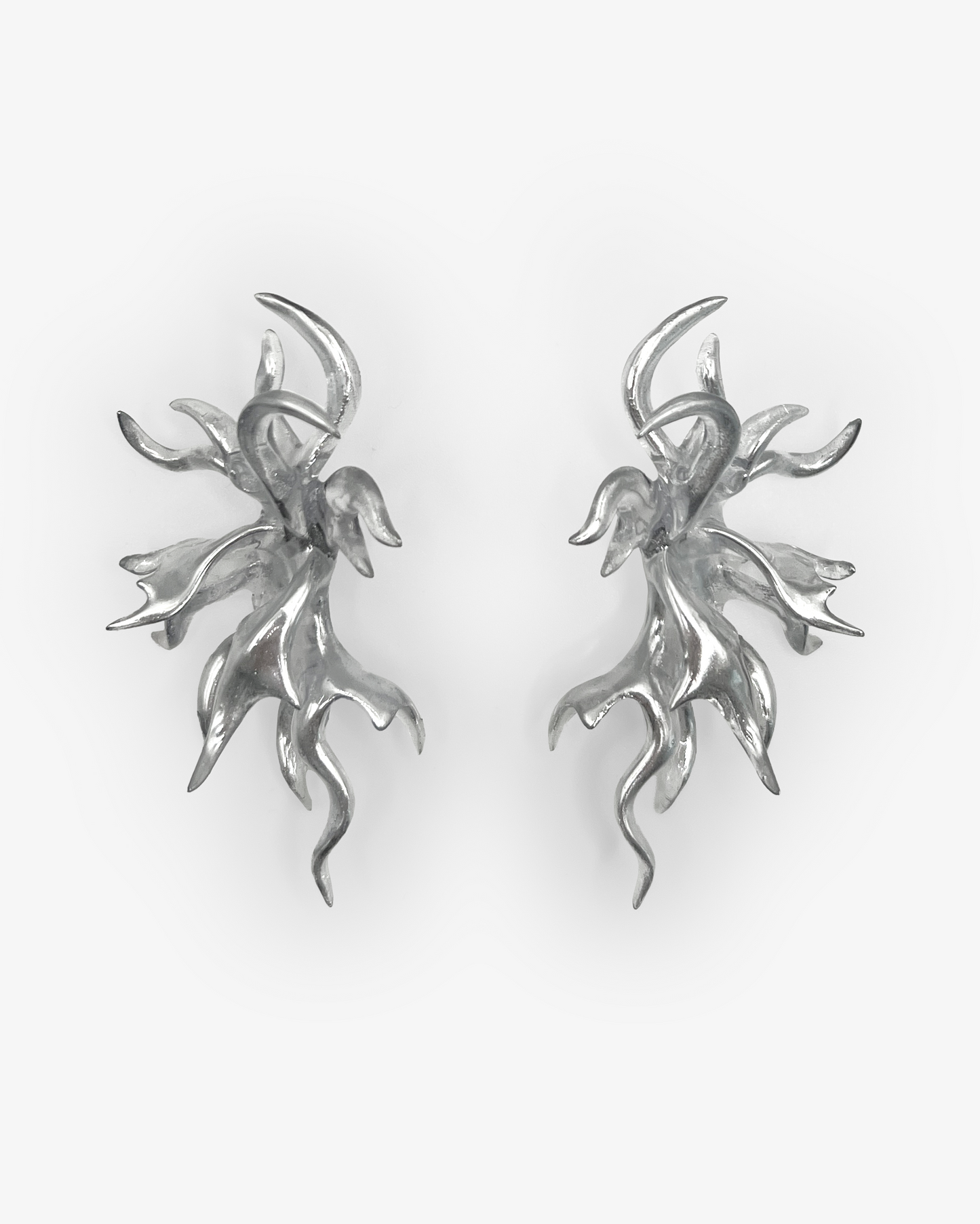 Shiny Coral Earrings