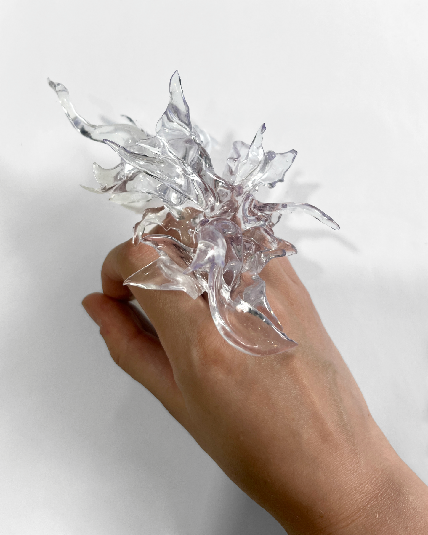 Transparent Coral Ring