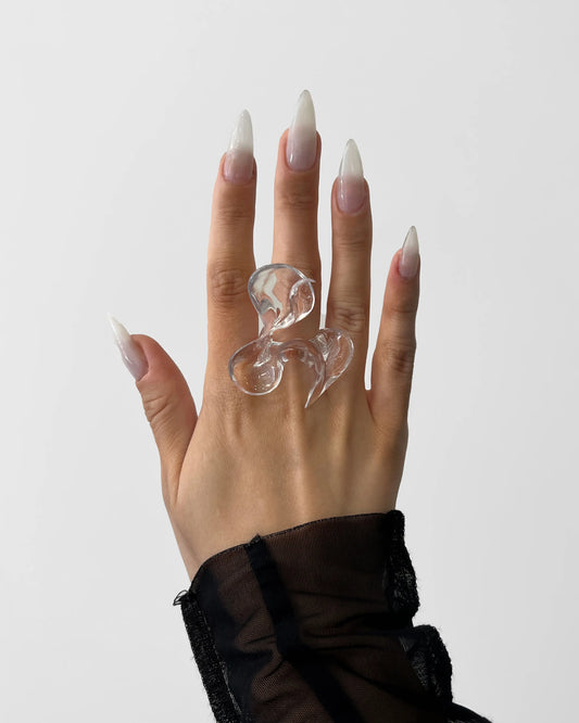 Transparent Flower Ring - WHYNOEN
