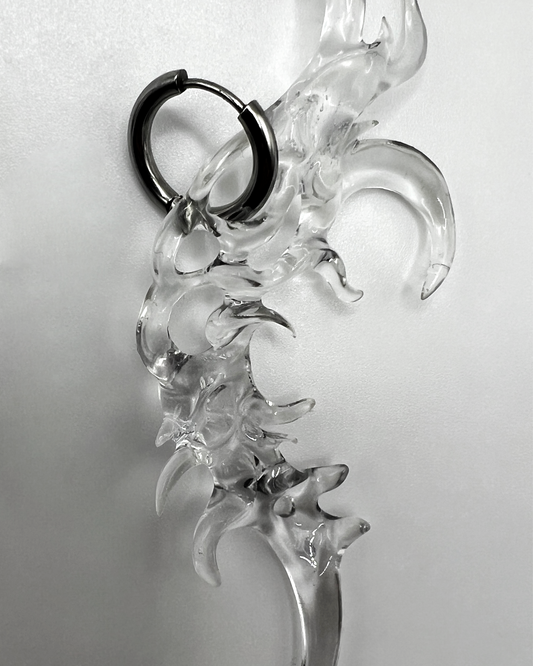 Organic Form Earrings Transparent