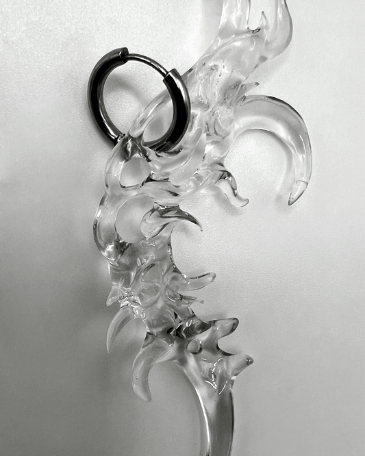 Organic Form Earrings Transparent - WHYNOEN