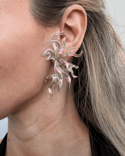 Iridescent Coral Earrings - WHYNOEN