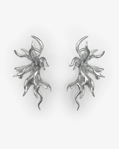 Shiny Coral Earrings - WHYNOEN