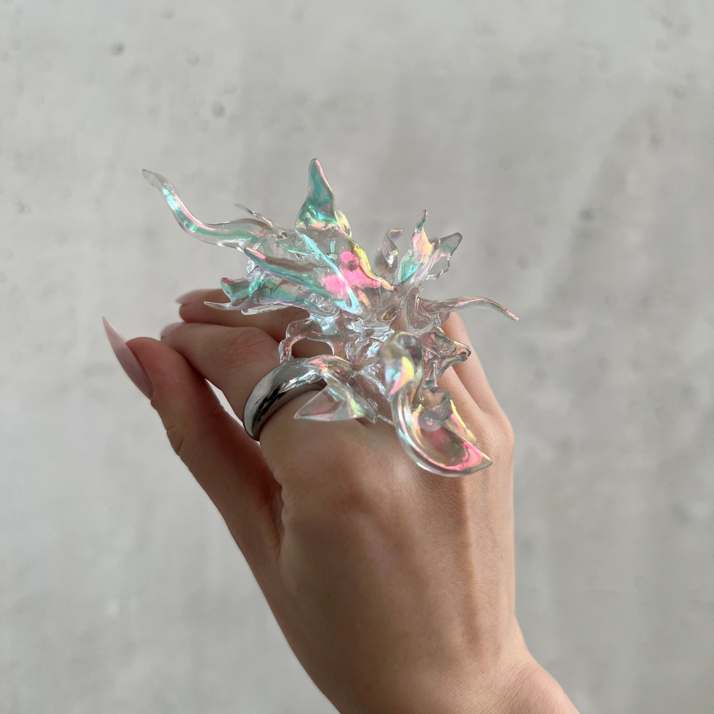 Iridescent Coral Ring Mini
