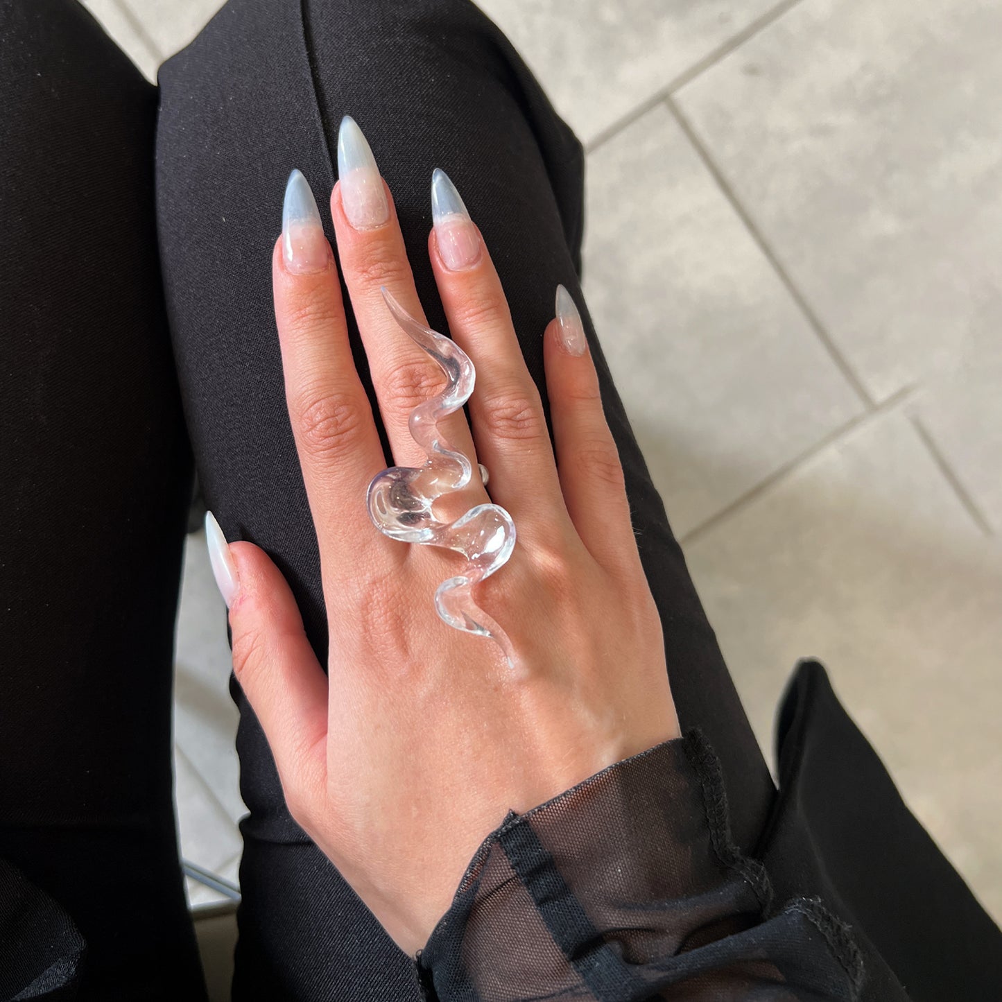 Transparent Shape M Ring