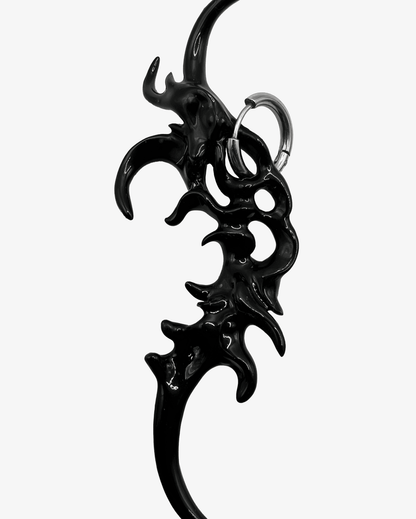 Organic Form Earrings Black - WHYNOEN