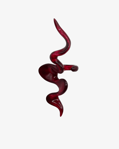 Burgundy Shape M Ring - WHYNOEN