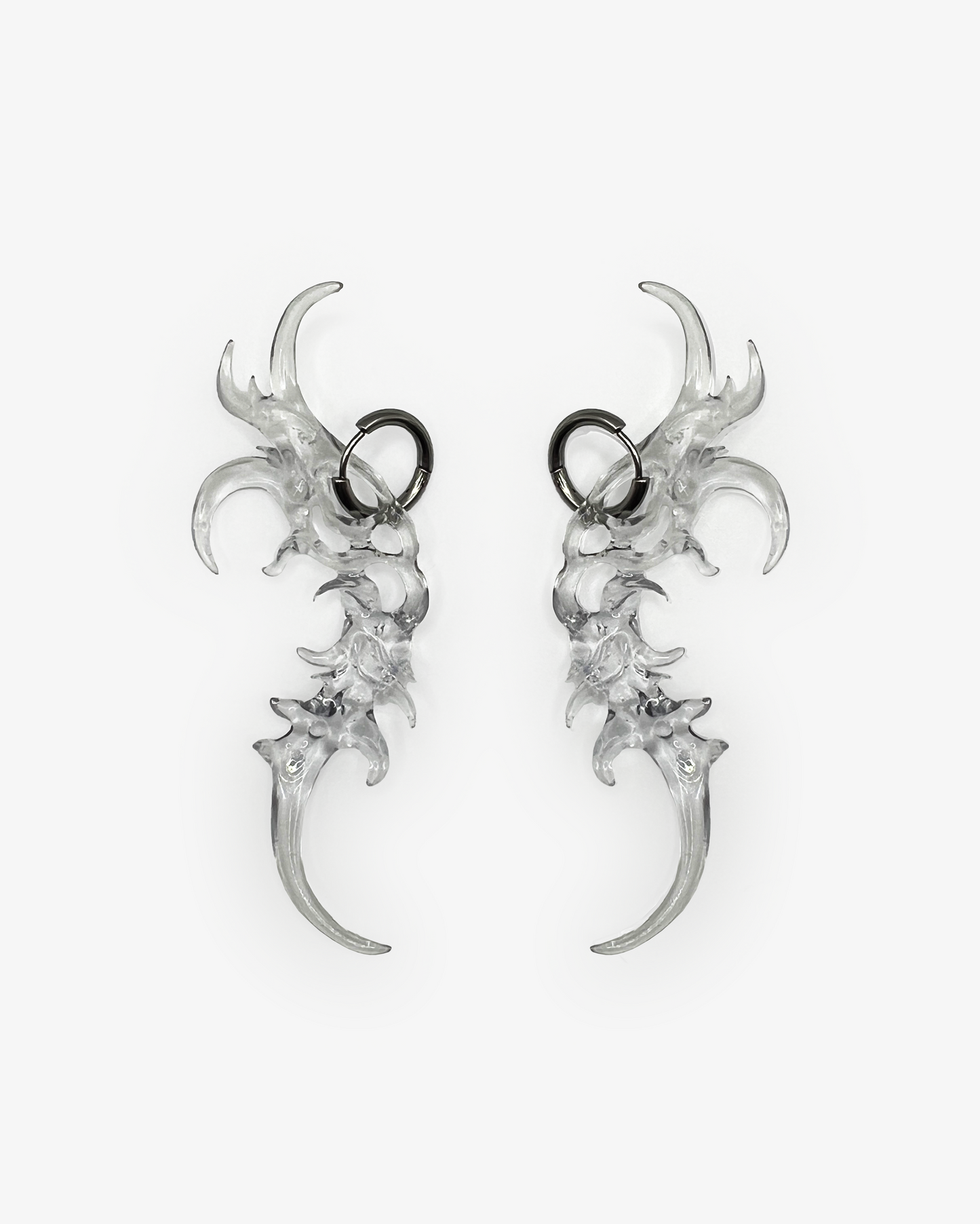 Organic Form Earrings Transparent