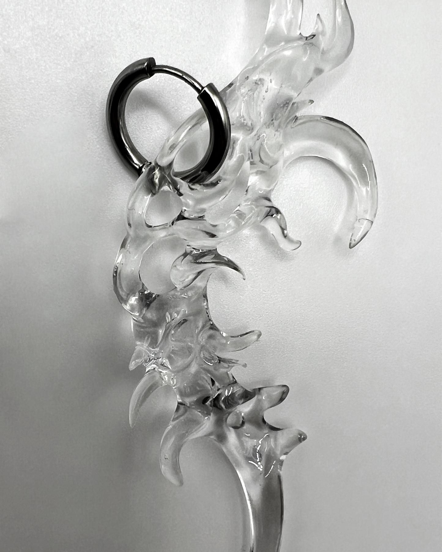 Organic Form Earrings Transparent