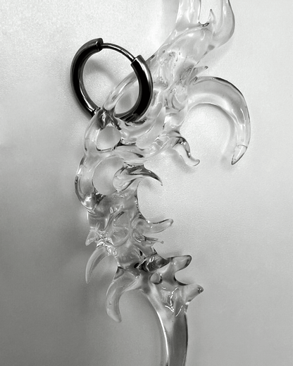 Organic Form Earrings Transparent - WHYNOEN