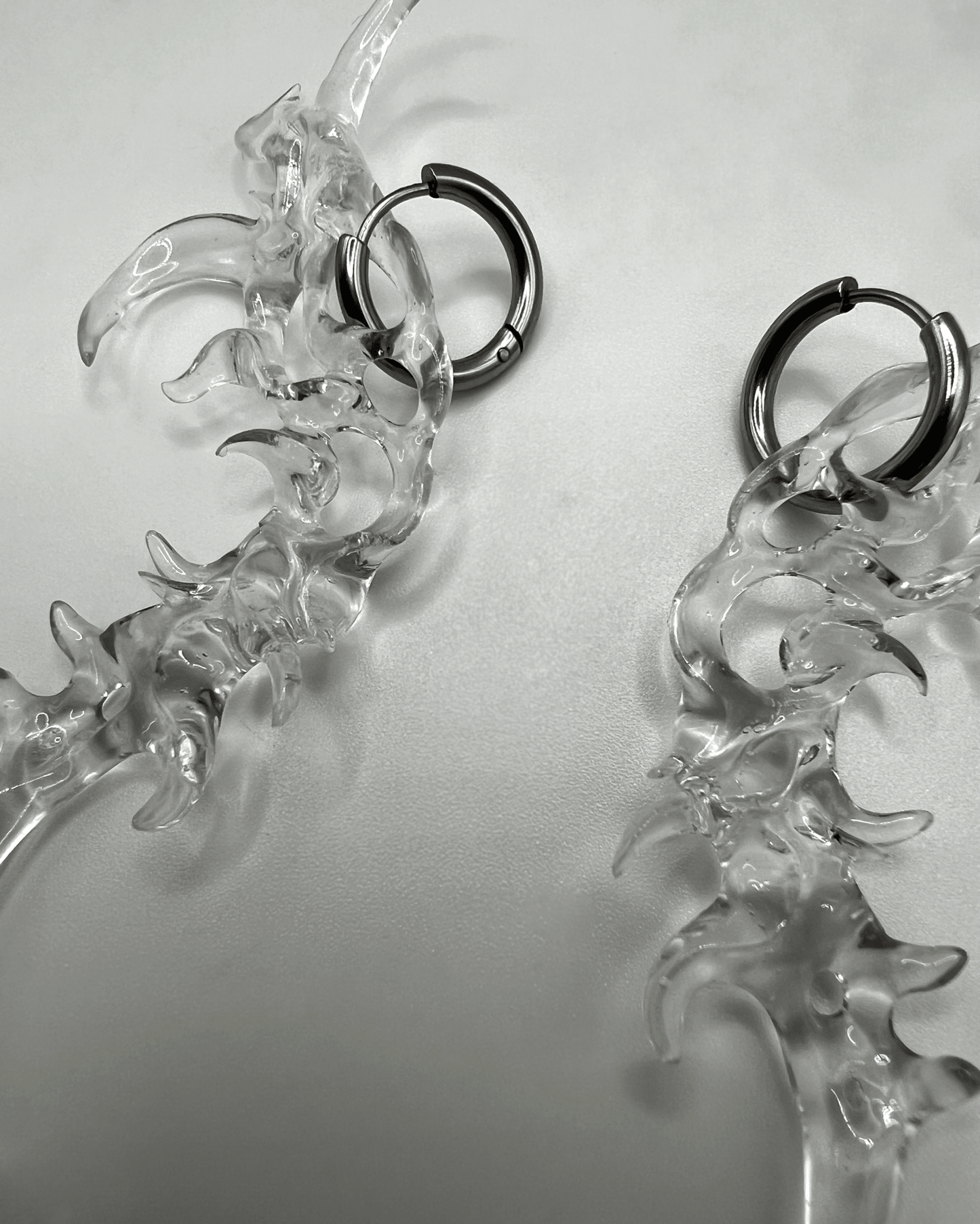 Organic Form Earrings Transparent - WHYNOEN