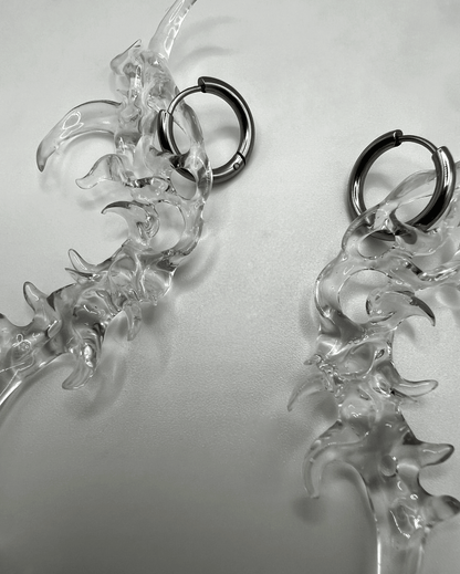 Organic Form Earrings Transparent - WHYNOEN