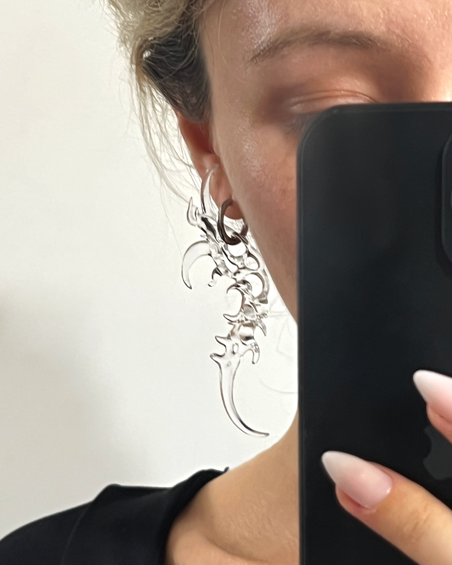 Organic Form Earrings Transparent